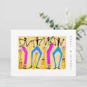 Abstracte Afrikaanse kunst Geweldige verjaardag Kaart (Staand voorkant)