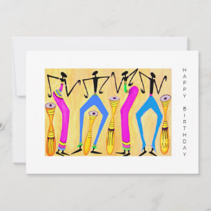 Abstracte Afrikaanse kunst Geweldige verjaardag Kaart