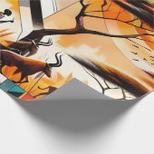 Abstracte Afrikaanse kunst Masai geometrisch Cadeaupapier (Hoek)