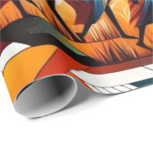 Abstracte Afrikaanse kunst Masai geometrisch Cadeaupapier (Rol Hoek)