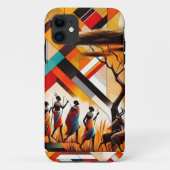 Abstracte Afrikaanse kunst Masai geometrisch Case-Mate iPhone Case (Achterkant)
