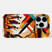 Abstracte Afrikaanse kunst Masai geometrisch Case-Mate iPhone Case (Achterkant (horizontaal))