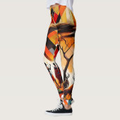 Abstracte Afrikaanse kunst Masai geometrisch Leggings (Links)