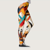 Abstracte Afrikaanse kunst Masai geometrisch Leggings (Rechts)