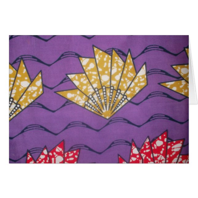 Abstracte Afrikaanse kunst: Paarse passiegolven. (Voorkant Horizontaal)