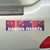 Abstracte Afrikaanse kunst: Paarse passiegolven Bumpersticker (Op auto)
