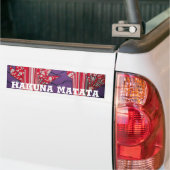Abstracte Afrikaanse kunst: Paarse passiegolven Bumpersticker (Op Truck)