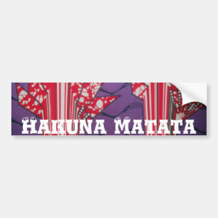 Abstracte Afrikaanse kunst: Paarse passiegolven Bumpersticker