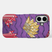Abstracte Afrikaanse kunst: Paarse passiegolven. Case-Mate iPhone Case (Achterkant (horizontaal))