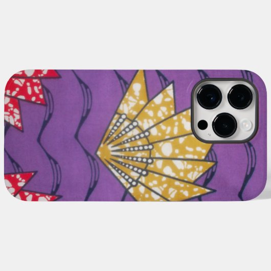 Abstracte Afrikaanse kunst: Paarse passiegolven. Case-Mate iPhone Case (Achterkant (horizontaal))