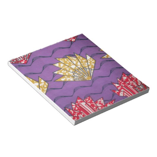 Abstracte Afrikaanse kunst: Paarse passiegolven Notitieblok (Schuin)