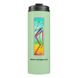 Abstracte Afrikaanse kunst 'Tricky Dancer Vaderdag Thermosbeker