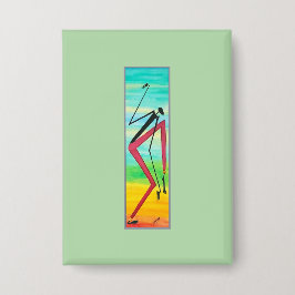 Abstracte Afrikaanse kunst, Waterverf Tricky Dance Button