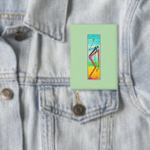 Abstracte Afrikaanse kunst, Waterverf Tricky Dance Button (Insitu)