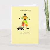 Abstracte, Afrikaanse kunstviering Vibe Verjaardag Kaart (Voorkant)