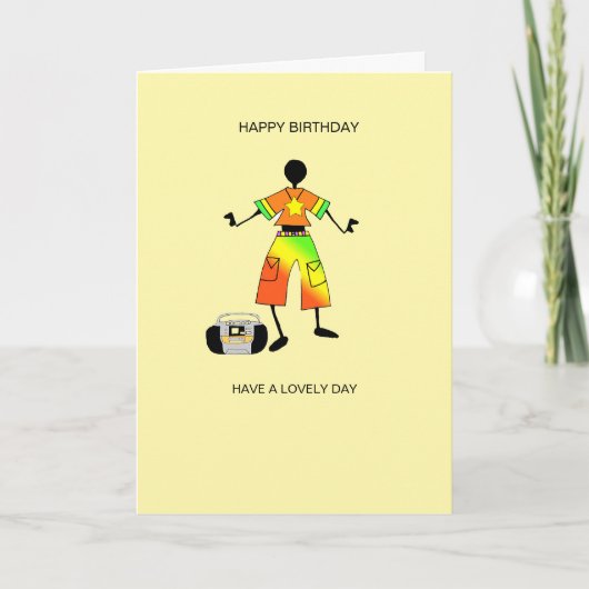 Abstracte, Afrikaanse kunstviering Vibe Verjaardag Kaart (Voorkant)