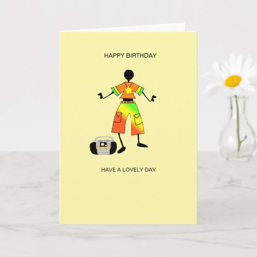 Abstracte, Afrikaanse kunstviering Vibe Verjaardag Kaart (Kleine Plant)