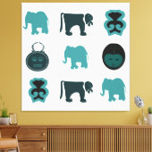 Abstracte Afrikaanse moderne kunst Canvas Afdruk (Insitu (Woonkamer))