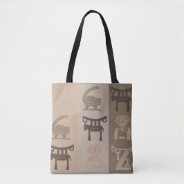 Abstracte Afrikaanse moderne ornamenten kunst Tote Bag