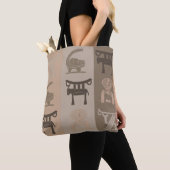 Abstracte Afrikaanse moderne ornamenten kunst Tote Bag (Dichtbij)