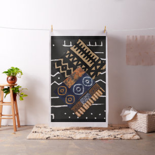 Abstracte, Afrikaanse Oerwoud Tribal Mud Cloth Stof
