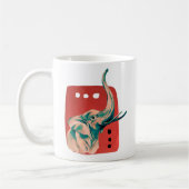 Abstracte Afrikaanse olifant Koffiemok (Links)
