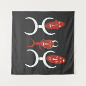Abstracte Afrikaanse stam dansende mensen Wandkleed (Voorkant (horizontaal))