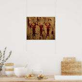 Abstracte Afrikaanse stam oude tekenkunst Poster (Keuken)