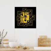 Abstracte Afrikaanse stamkunst Poster (Keuken)