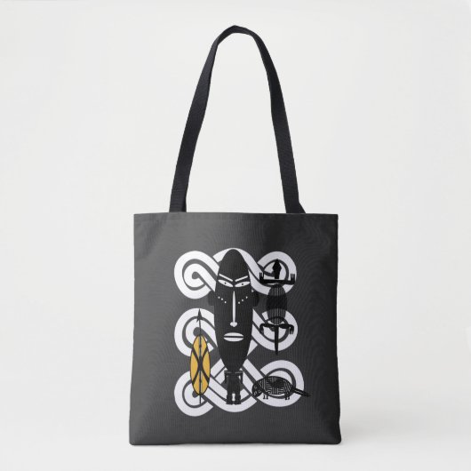 Abstracte Afrikaanse stamkunst Tote Bag (Voorkant)