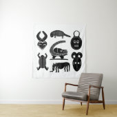 Abstracte Afrikaanse stamkunst Wandkleed (In situ)