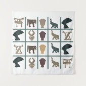 Abstracte Afrikaanse stamkunst Wandkleed (Voorkant)