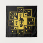 Abstracte Afrikaanse stamkunst Wandkleed (Voorkant)