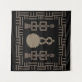 Abstracte Afrikaanse stamkunst Wandkleed (Voorkant (horizontaal))
