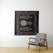 Abstracte Afrikaanse stamkunst Wandkleed (In Situ (horizontaal))