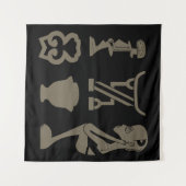 Abstracte Afrikaanse stamkunst Wandkleed (Voorkant (horizontaal))