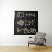 Abstracte Afrikaanse stamkunst Wandkleed (In Situ (horizontaal))