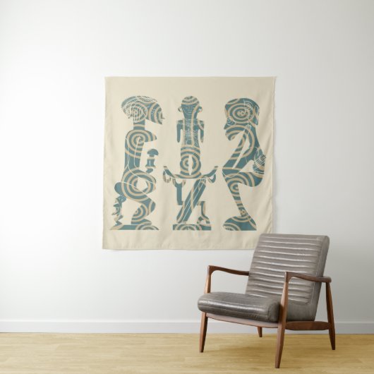 Abstracte Afrikaanse stamkunst Wandkleed (In situ)