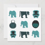 Abstracte Afrikaanse symbolen en dierenkunst (Achterkant)