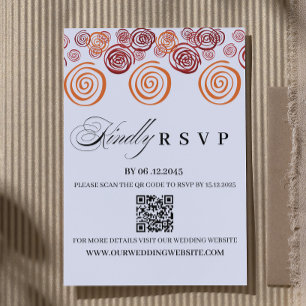 Abstracte Afrikaanse Vorm QR Code Huwelijksresponk RSVP Kaartje