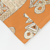 Abstracte Afrocentric Motif Fleece Deken (Hoek)