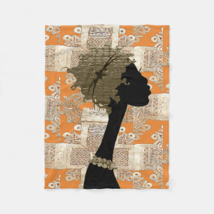 Abstracte Afrocentric Motif Fleece Deken