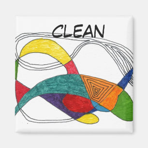 Abstracte afwasapparaat van Boemerangs Magnet