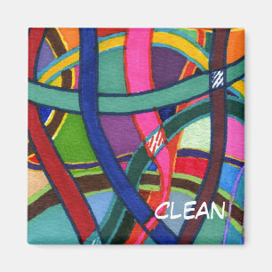 abstracte afwasmachine: Magnet "Tangled Weave"