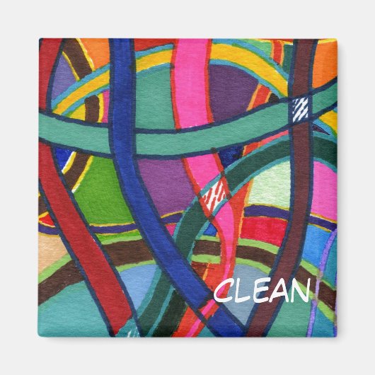 abstracte afwasmachine: Magnet "Tangled Weave" (Voorkant)