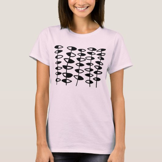 Abstracte afwisselende bladeren t-shirt (Voorkant)