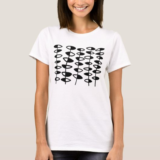 Abstracte afwisselende bladeren t-shirt (Voorkant)