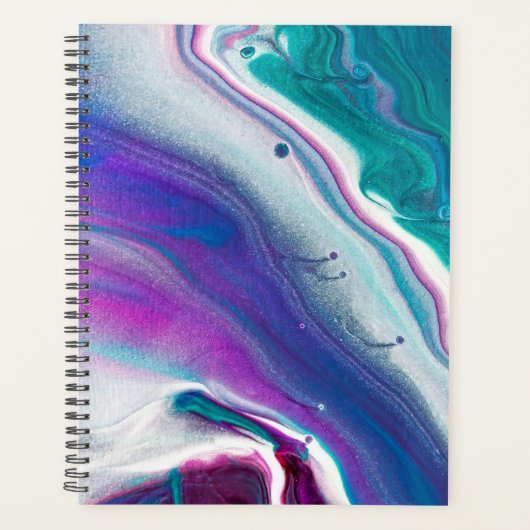 Abstracte agaat-aquarelpatroon planner (Voorkant)