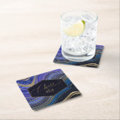 Abstracte Agaat bruiloft gejuich V1 Midnight ID827 Kartonnen Onderzetters (Insitu)