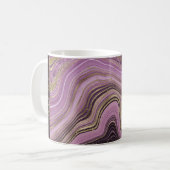 Abstracte Agaat Wedding Wifey Mauve ID827 Koffie Koffiemok (Voorkant links)